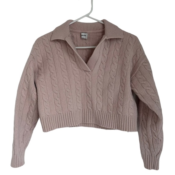 Aritzia Sweaters - Sunday Best Collar Cable Knit Cropped Sweater